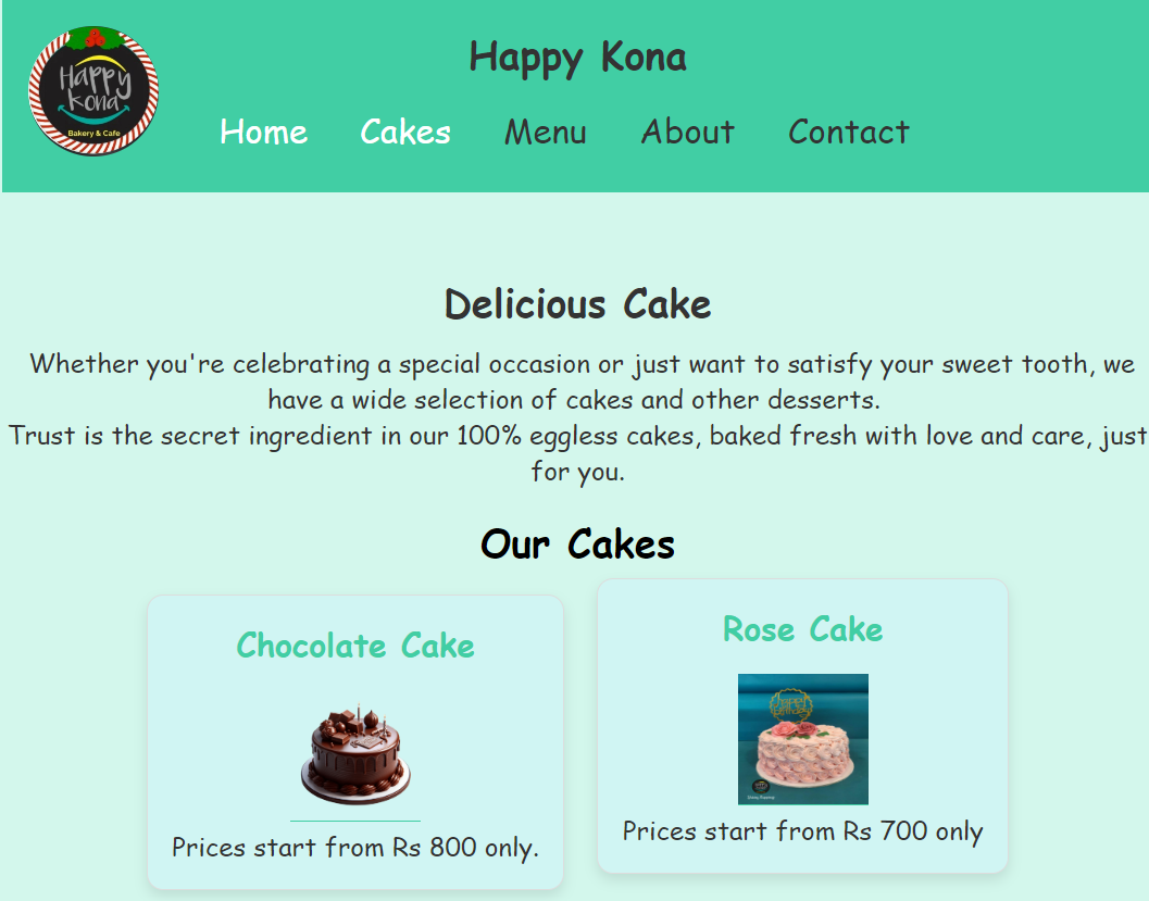 Bakery Website